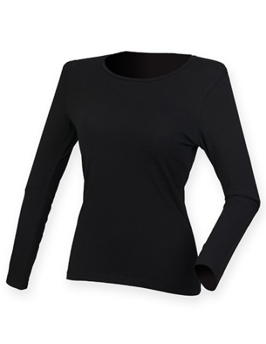 S-SK124-Womens Feel Good Long Sleeved Stretch T